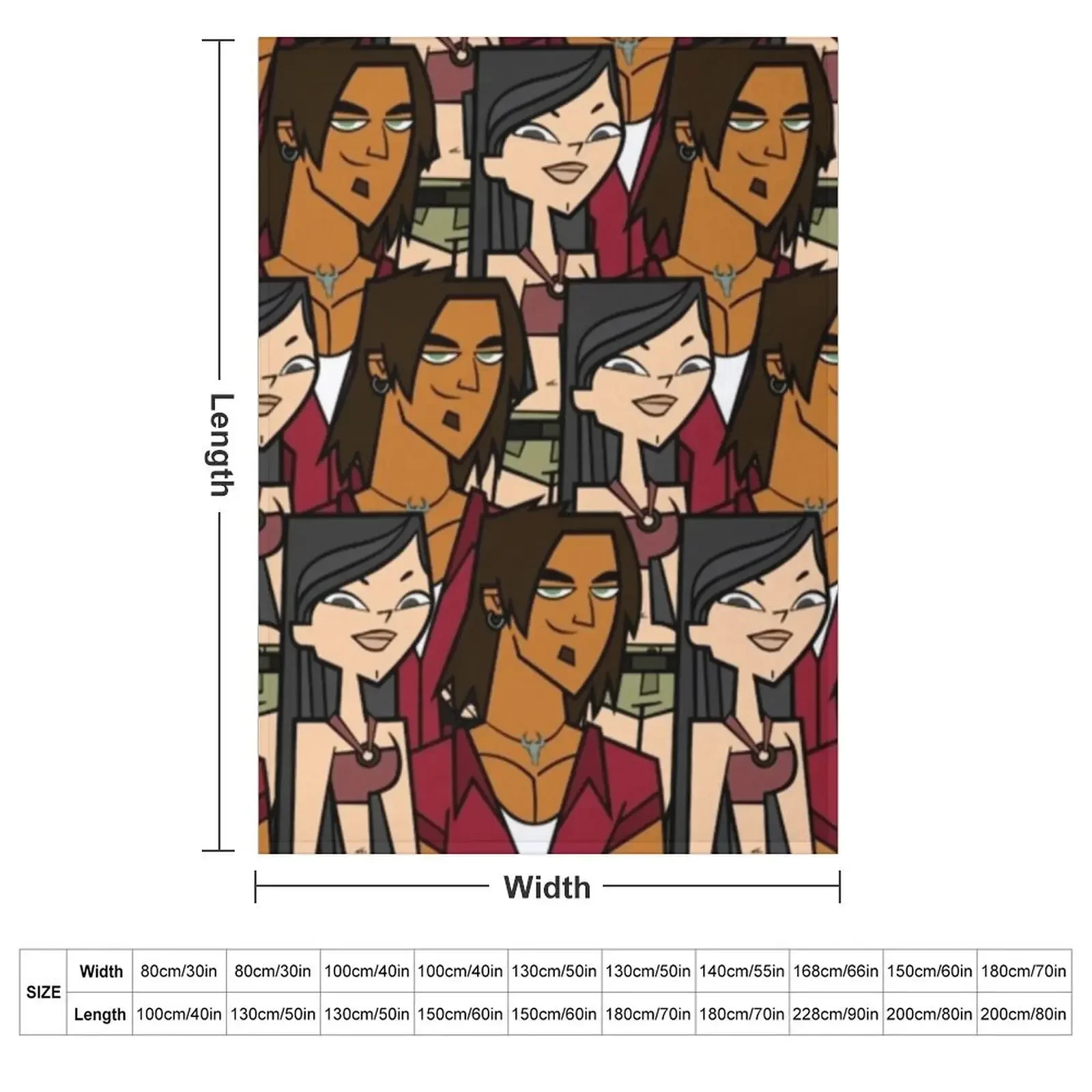 Total Drama: Heather/Alejandro Throw Blanket Weighted Sleeping Bag Cute Plaid Flannel Fabric Cute For Decorative Sofa Blankets