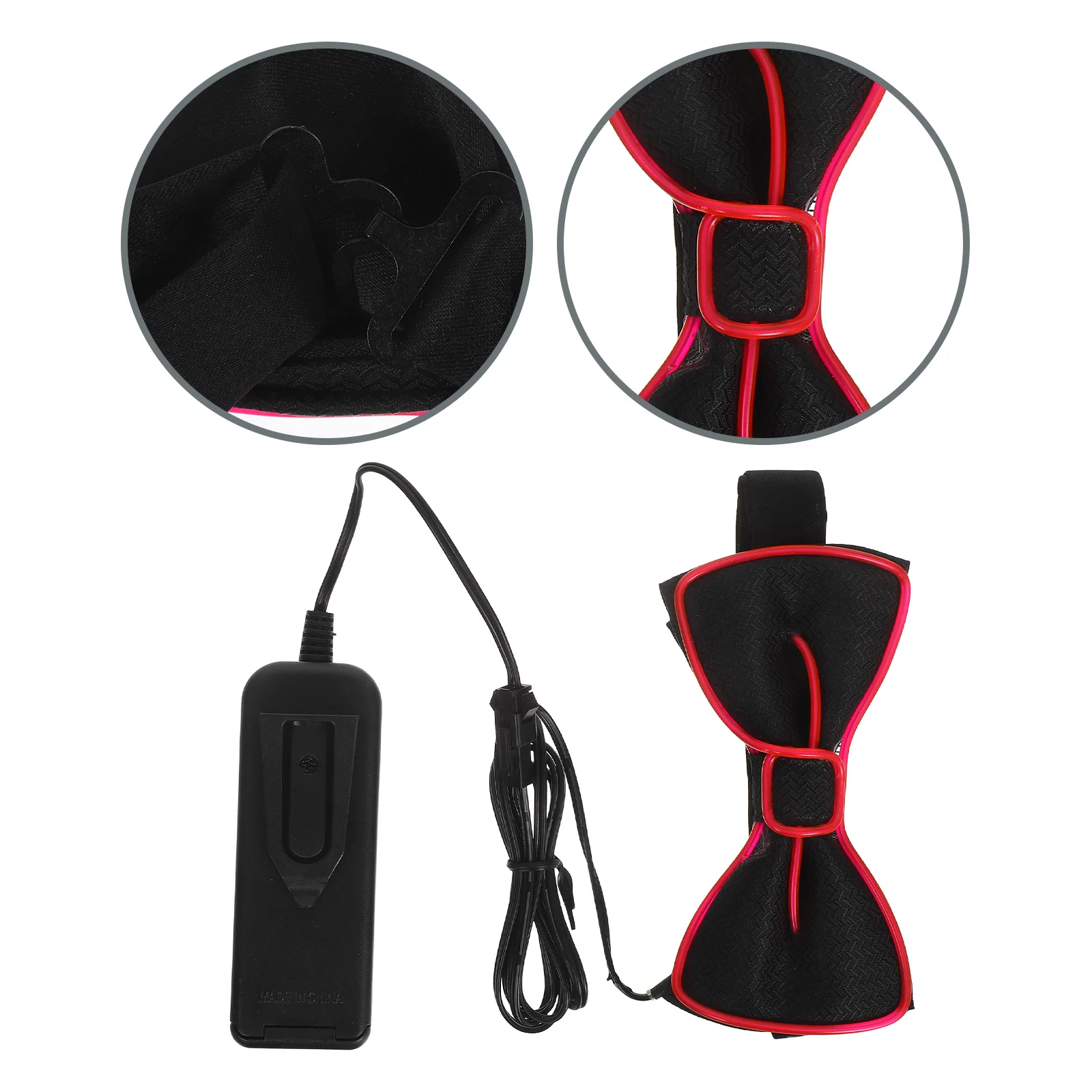 مضيئة وامض طوق حزب القوس لجميع القديسين زي حزب التعادل الديكور متوهجة ربطة القوس فيونكة الديكور هدية الوردي #1