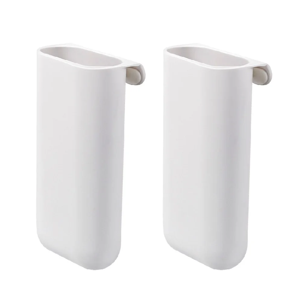 2Pcs Desktop Storage Box Pen Holder Organizer Multifunction Container Self-Adhesive Mountable on Monitor Or Desk Easy to Clean