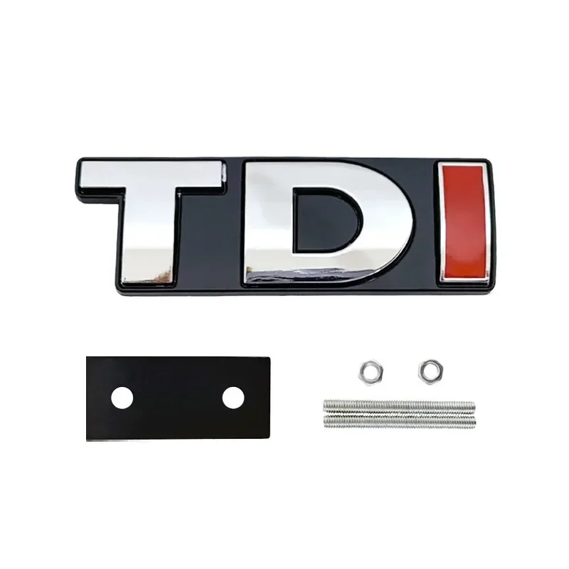 3D Metall TDI Logo Auto Kühlergrill Emblem Aufkleber Fender Seite Hinten Stamm Auto Abzeichen Dekor Für VW Polo Golf Jetta Passat MK4 MK5