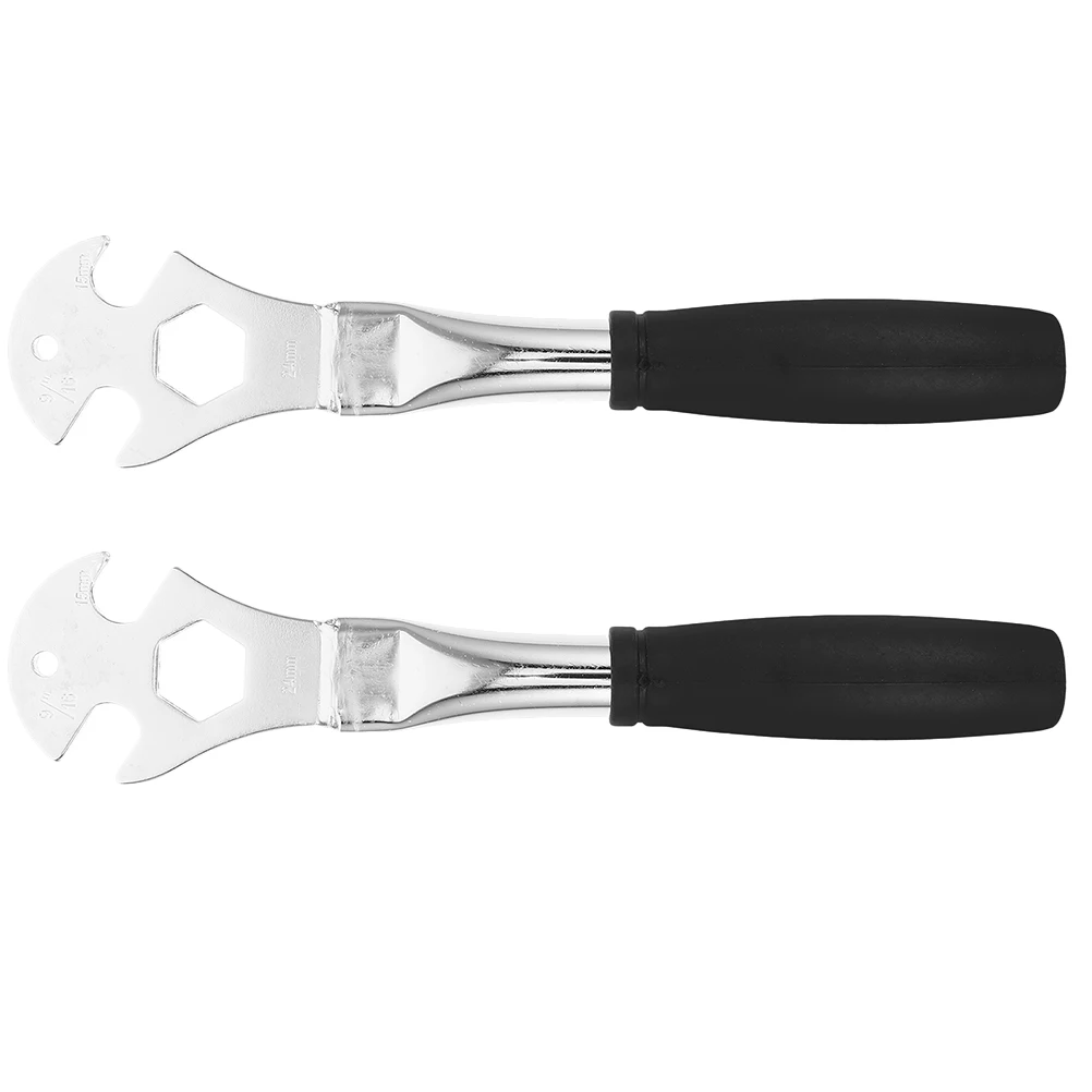 

2pcs Bicycle Wrench 15 24mm High Carbon Steel Front Rear Axle Pedal Repair Tool for Mountain Road Bikes Cycling Tools