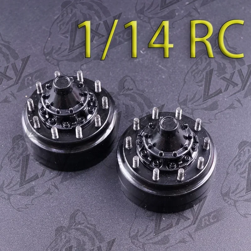 1:14 スケール 2 個の金属製シミュレーションハブカプラー タミヤ RC トラック SCANIA 770S R620 VOLVO BENZ Arocs MAN TGX 車アクセサリー用