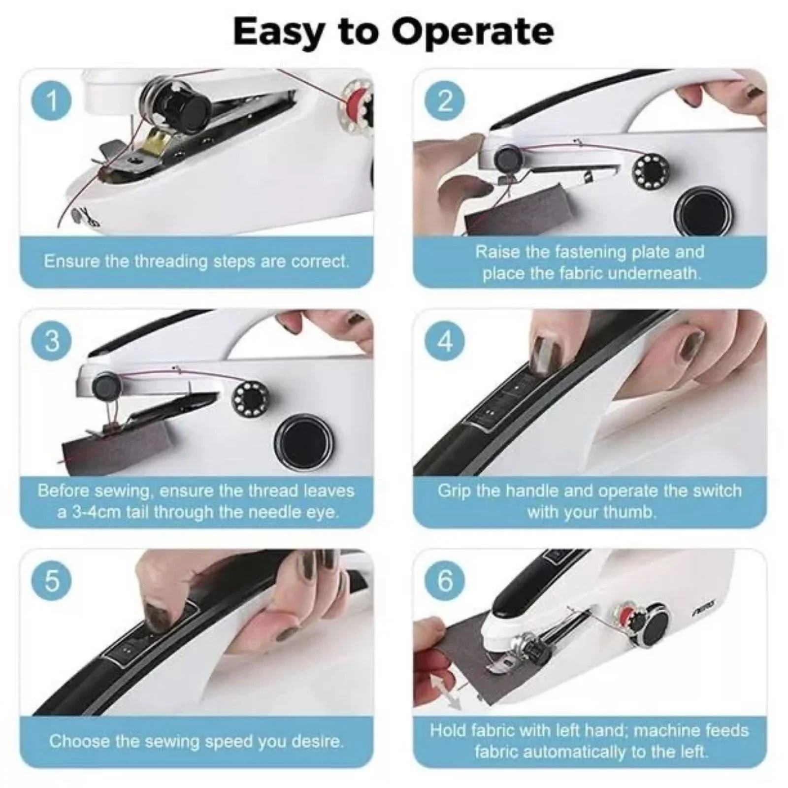 1 Set Macchina da cucire portatile USB elettrica Abiti pratici Strumenti da viaggio per la casa Rammendo automatico Macchine per sartoria Artigianato manuale