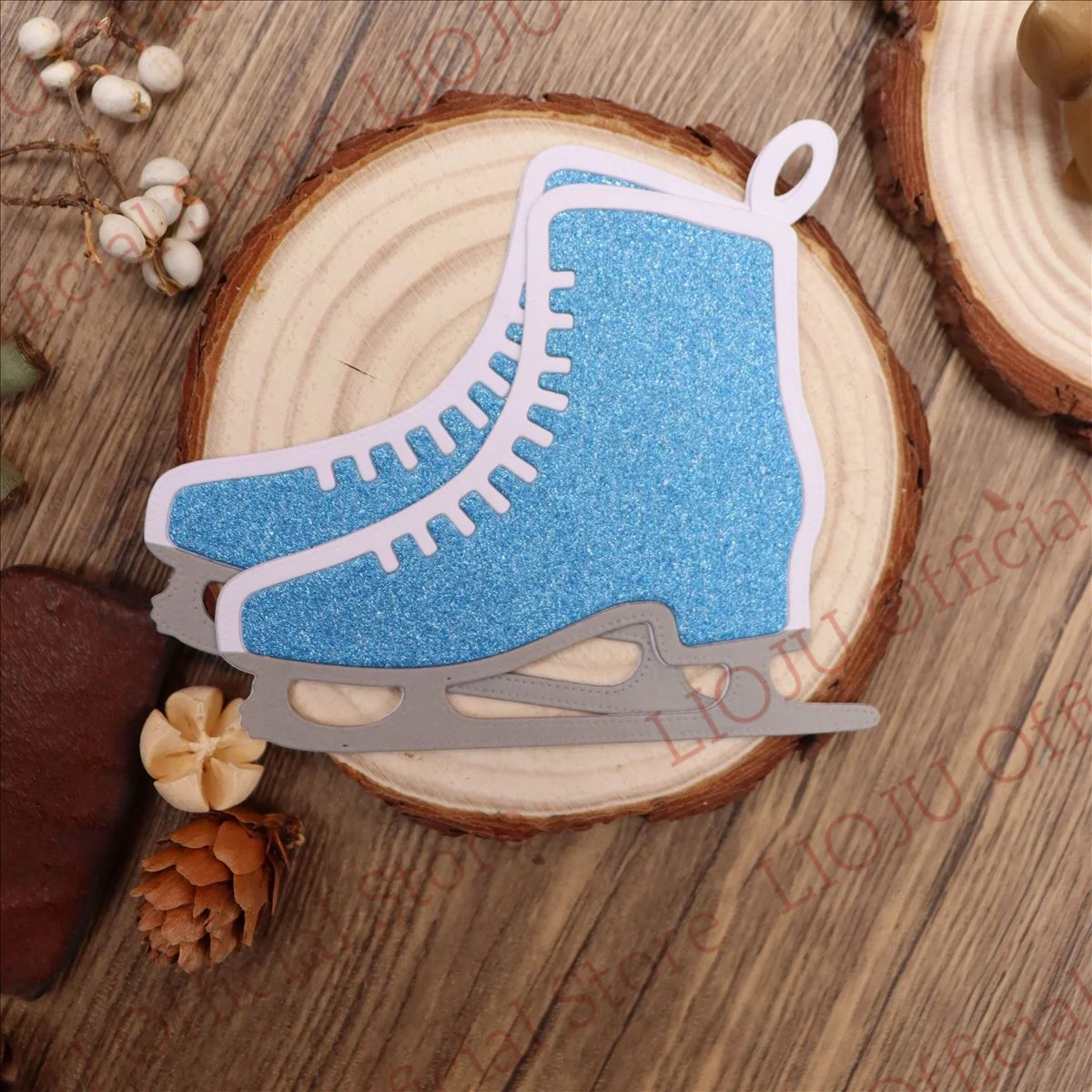 Ice Skates Metal Cutting Dies Mold New Scrapbook Paper Craft Knife Mould Blade Punch Stencils Dies