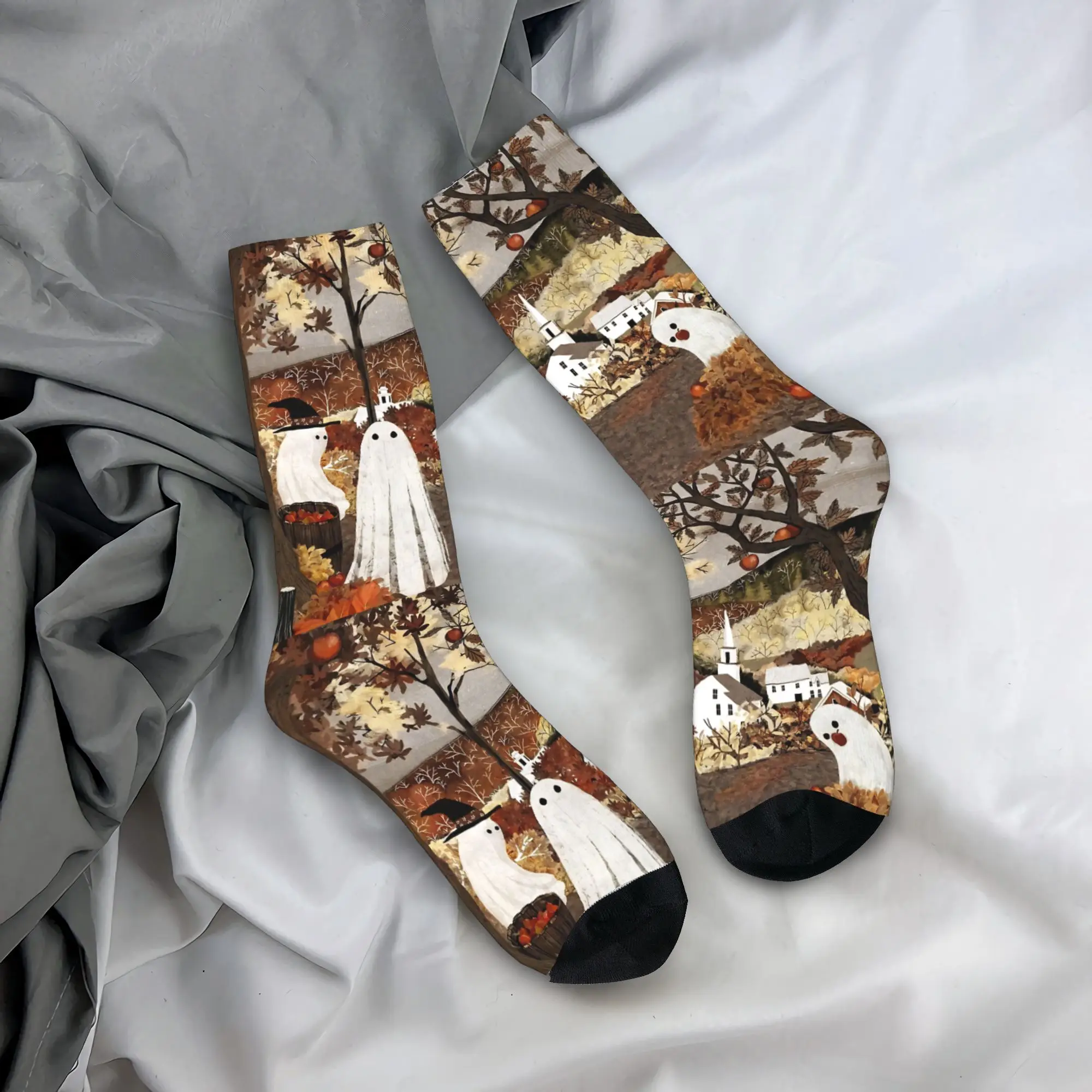 Apple Orchard  Socks Winter  Stockings Trendy Women Men Medium Soft Socks Design Outdoor Anti Slip Socks