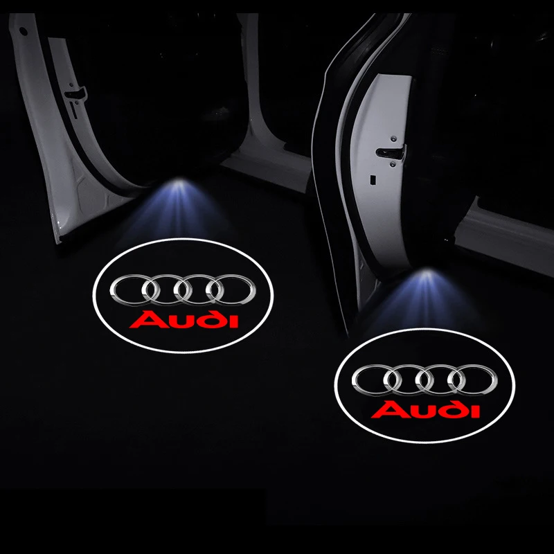 Car Door Emblem Light LED Welcome Lamp Wireless Laser Projector For Audi A3 A6 Q3 B5 B6 B7 B8 B9 Q7 8P 8V 8L A5 A4 C6 C5 C7 4F