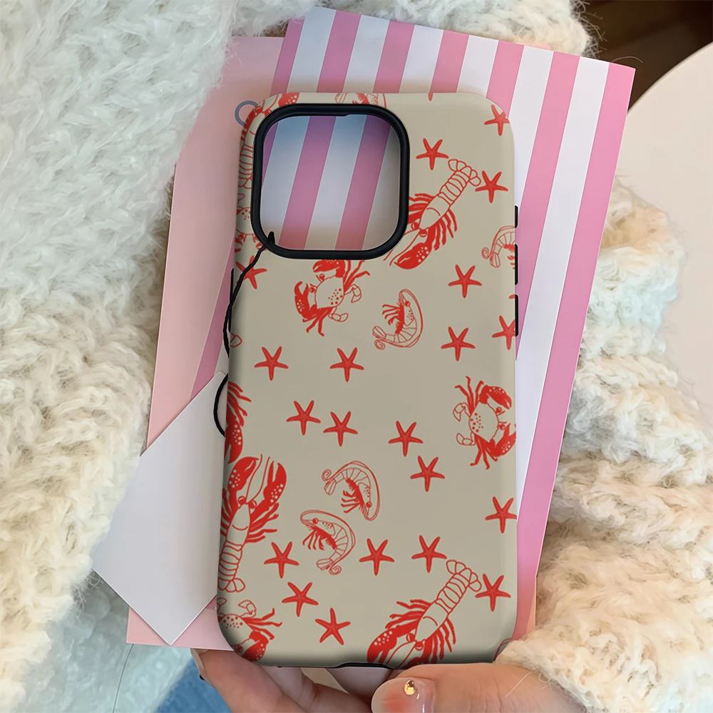 Coque de téléphone Must-Haves IPhone17, homard de Chef rouge, pour IPhone 17 16 15 14 13 12 11 Pro Max Plus, couverture arrière Double couche
