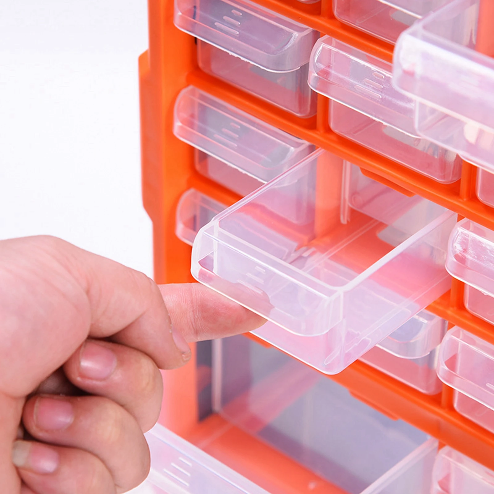 Component Box with Lids Classification Toolbox 39 Grids Blocks Clear Drawers Craft Adjustable Divider Removable Grid Tool