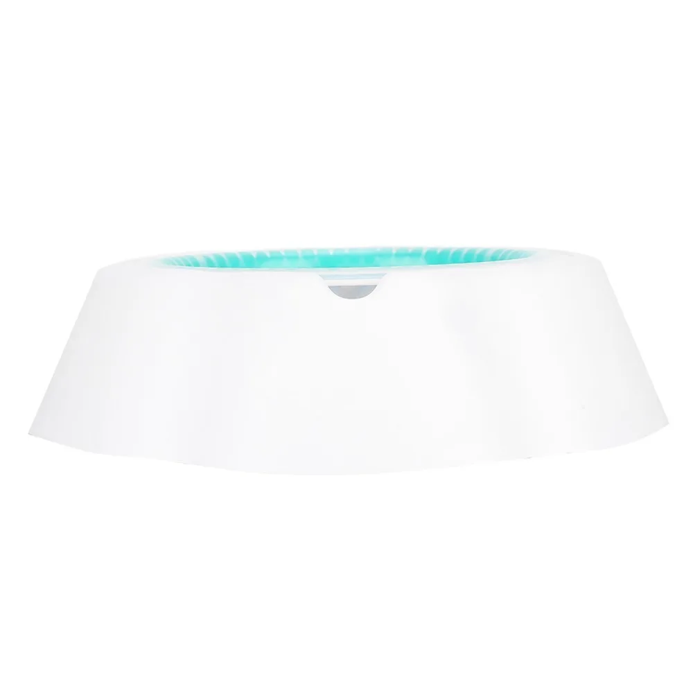 Double Wall Cooling Pet Bowl Round Shape Internal Cold Retaining Filler Chilled Cat Dish Light Weight Smooth Surface