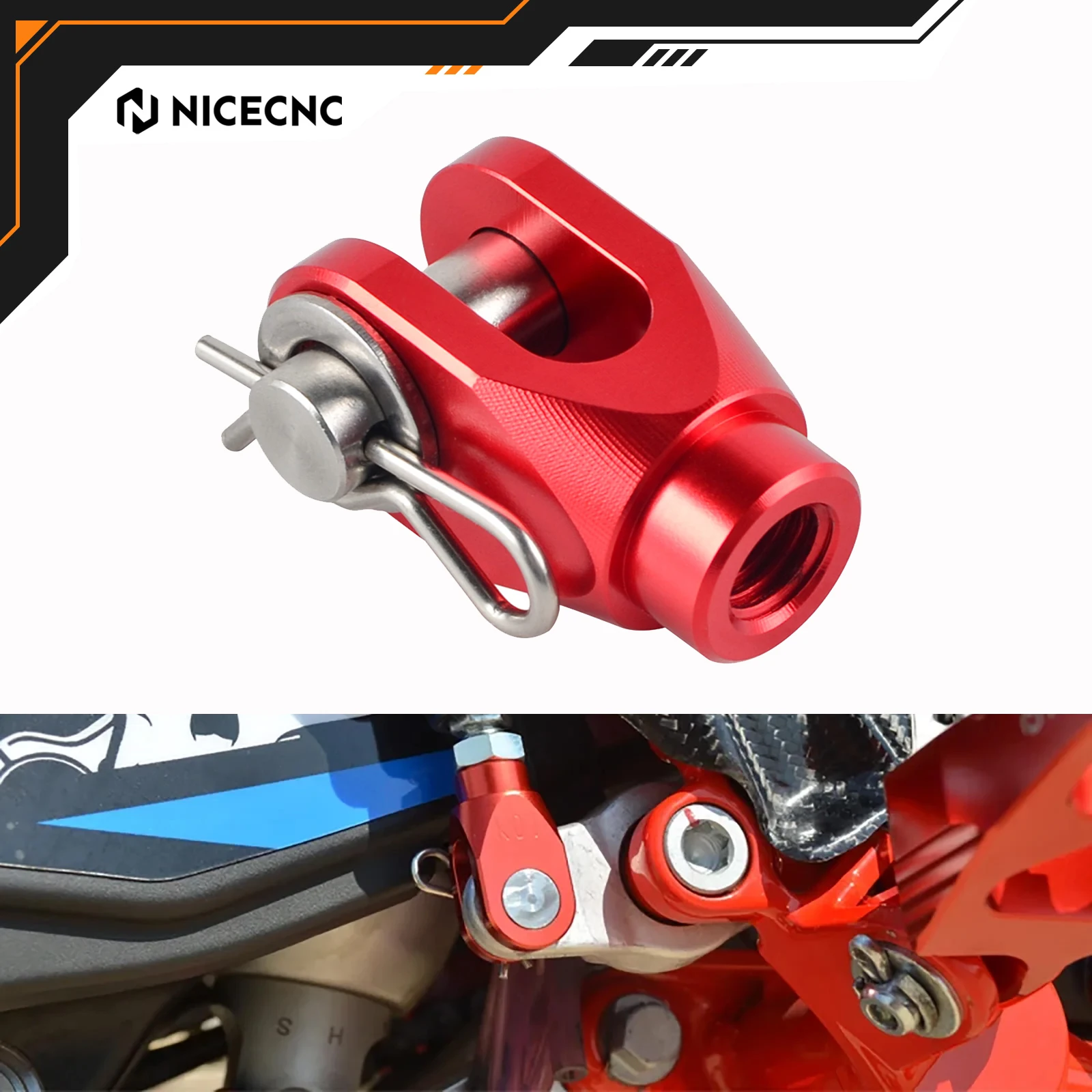 NICECNC Motorcycle Rear Brake Clevis For Beta X-TRAINER 300 2015-2024 RR 300 RR250 RR350 RR390 RR450 RR480 2013-2024 Aluminum