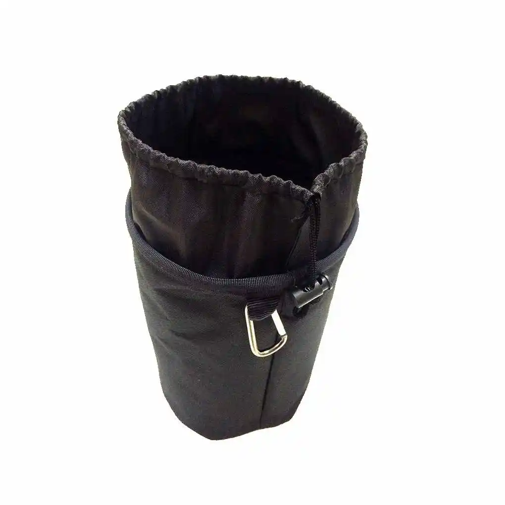 600D Oxford Cloth Drawstring Cylinder Black Weather Resistant Large Capacity Clothes Storage Bags