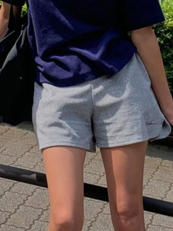 Casual Embroidered orts Women's Summer New Sle Korean Version Versatile Slimming Elastic Waist Casual Pants