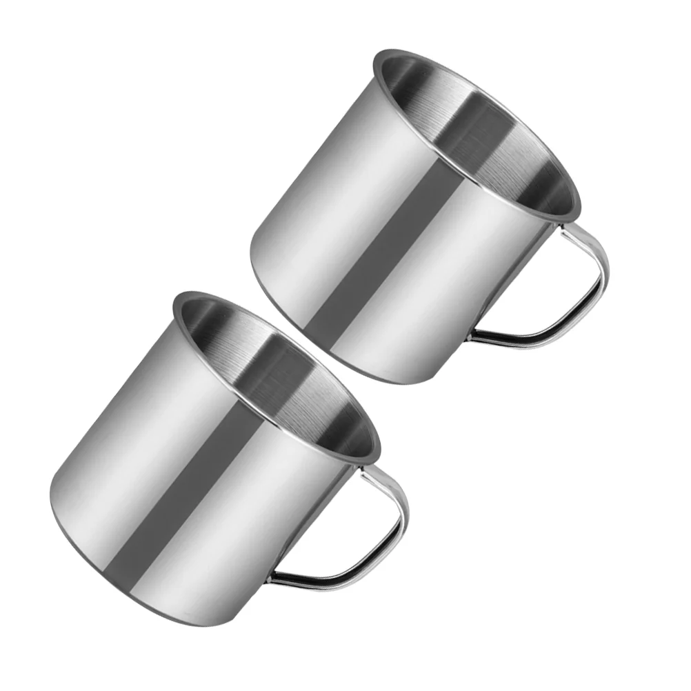 

2 Pcs Stainless Steel Water Cup Espresso Kindergarten Cups Coffee Mug Drinking Child