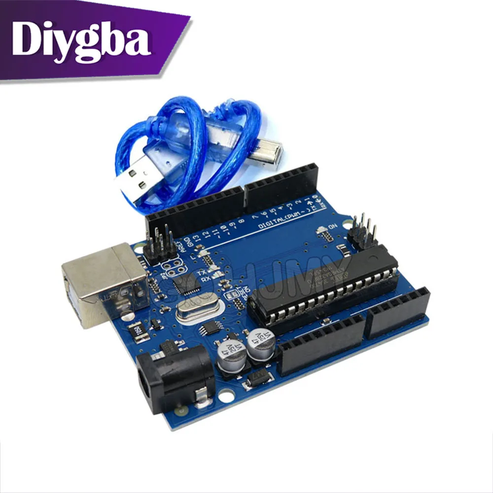 UNO R3 oficjalny układ ATMEGA16U2 + MEGA328P dla Arduino UNO R3 płytka rozwojowa + kabel USB DIYGBA — zdjęcie produktu 4
