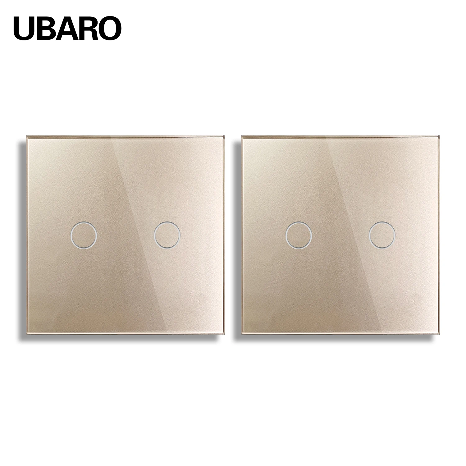 UBARO Eu/UK 86*86mm 1Gang 2Way Dual Touch Schalter Gehärtetes Glas Panel Treppen schalter Schlafzimmer Sensor Schalter Kreuz Keine WI-FI erforderlich