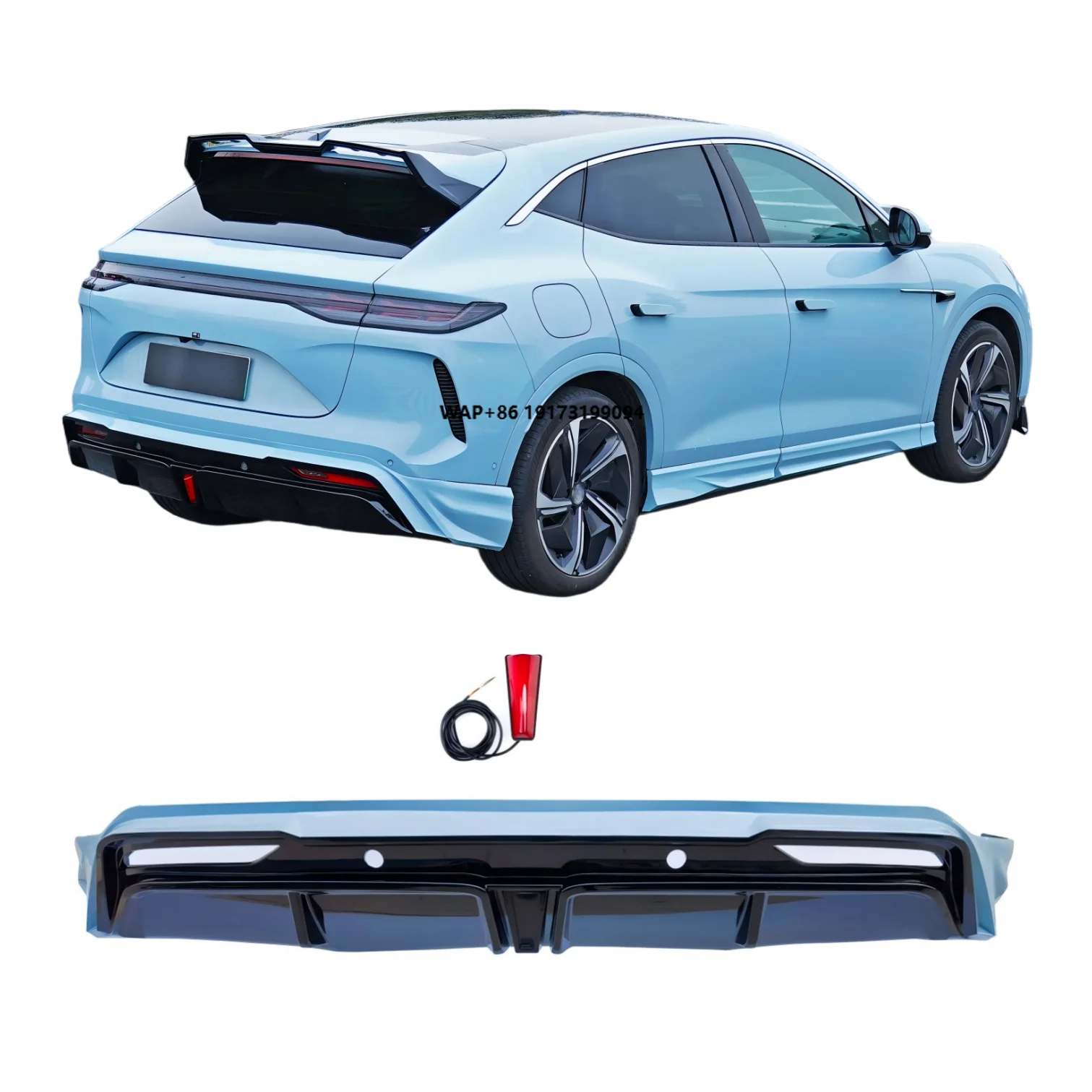 

Factory Wholesale Rear Bumper for DEN-ZA N 7 High-quality Rear Lip Glossy Black Car Accessories Auto Parts Upgrade