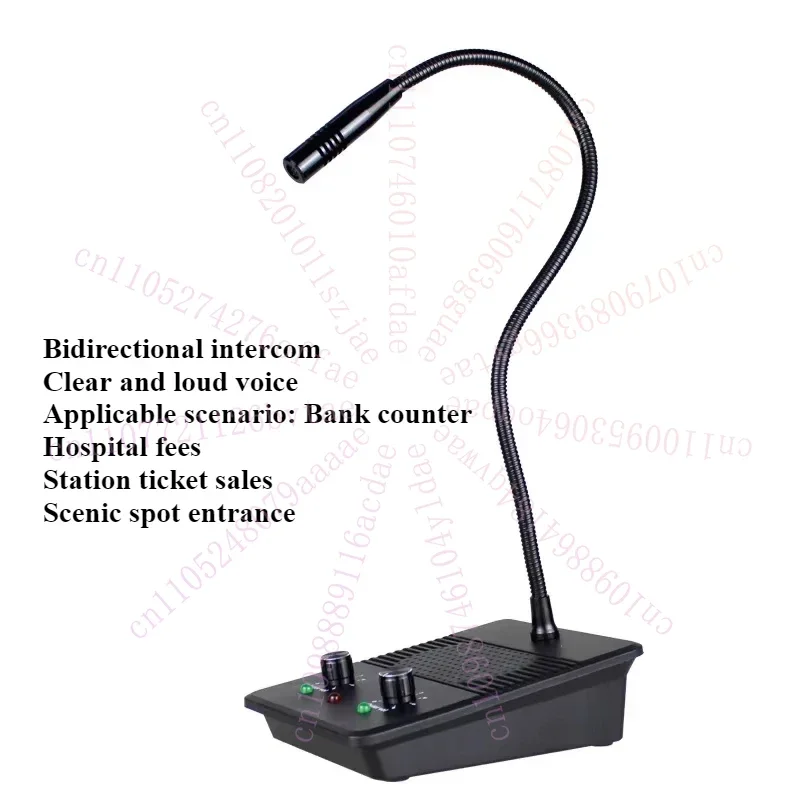

Bank Intercom System Two-way Window Intercom Speaker Station Counter Ticketing Microphone Booth Mini Amplifier Speaker