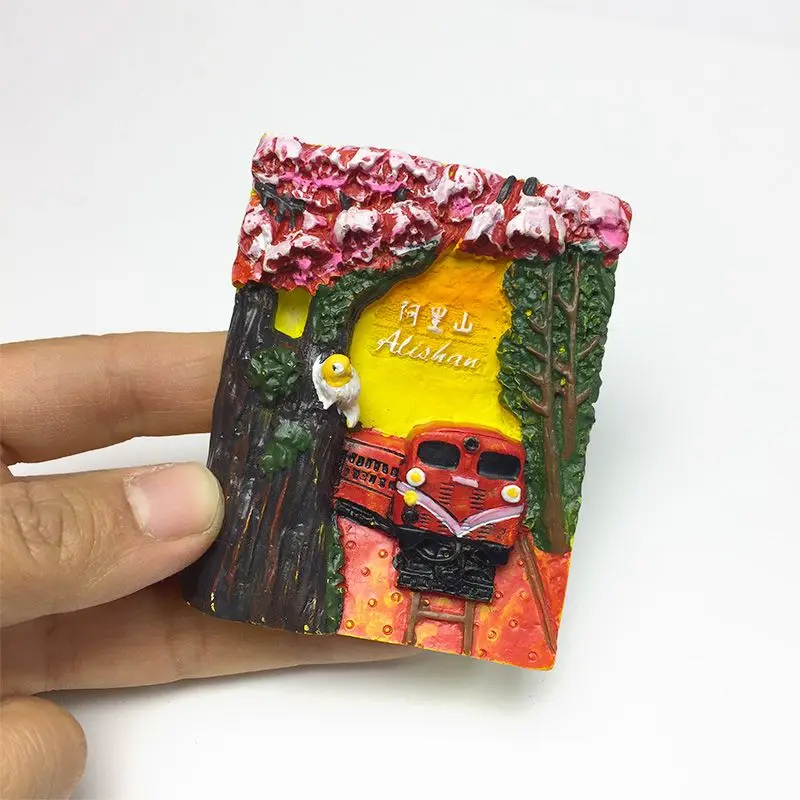 

Taiwan China Alishan Scenic Spot 3D Resin Fridge Magnet - Alishan Train & Forest View Room Decoration Home Decor Items Magnets