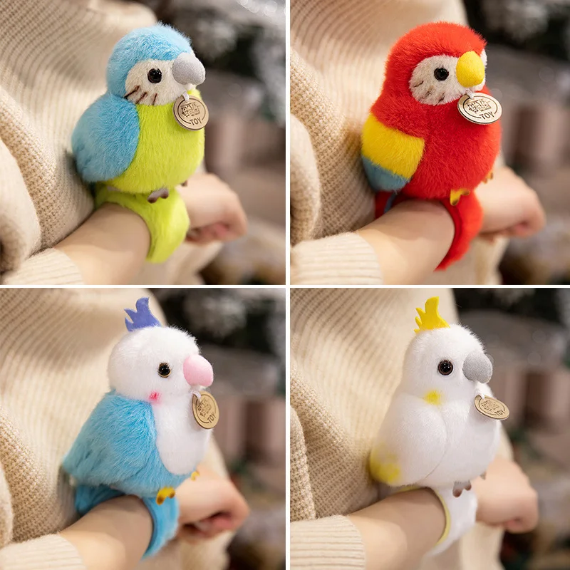 かわいいオウムオオハシぬいぐるみキーホルダー、クラップリング、キュートな鳥のぬいぐるみおもちゃ、バッグアクセサリー、キーホルダー、バックパック、バッグ、車用ぬいぐるみキーリング