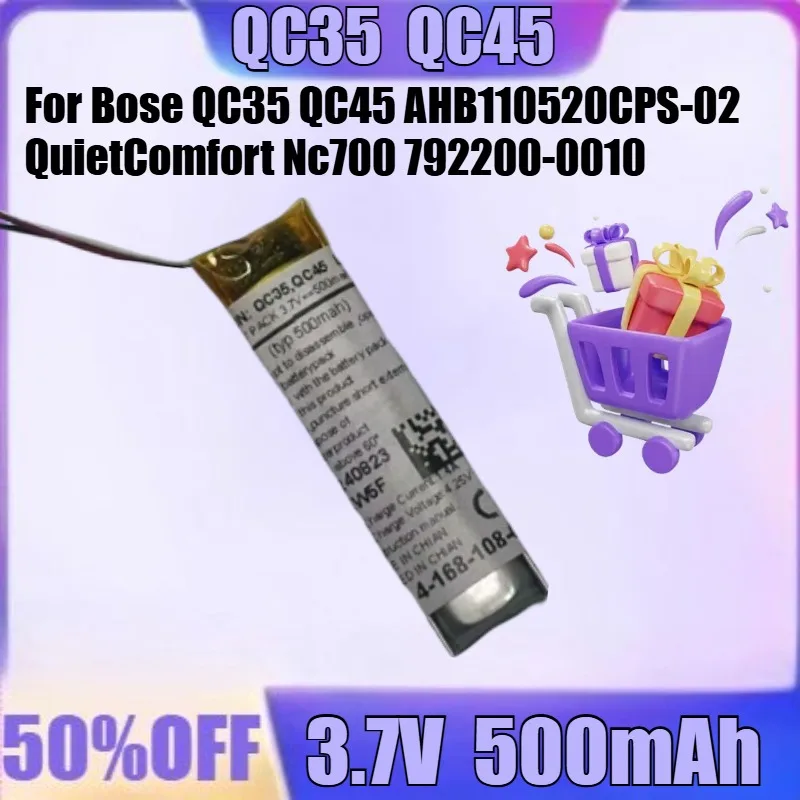 

New for Bose QC35 QC45 AHB110520CPS-02 QuietComfort Nc700 792200-0010 Bluetooth Headset Battery Headphone
