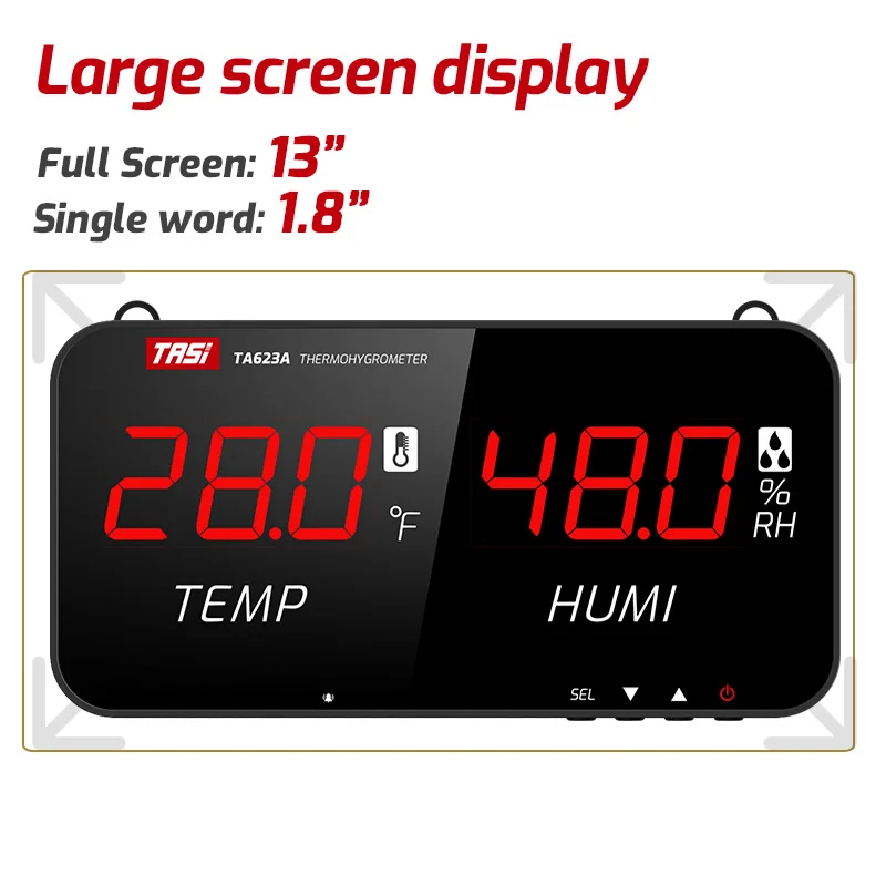 TASI TA623A TA623B Intelligent Hygrometer Termometer Temperatury Humidity Meter LCD Digital Screen High Precision Sensor Office