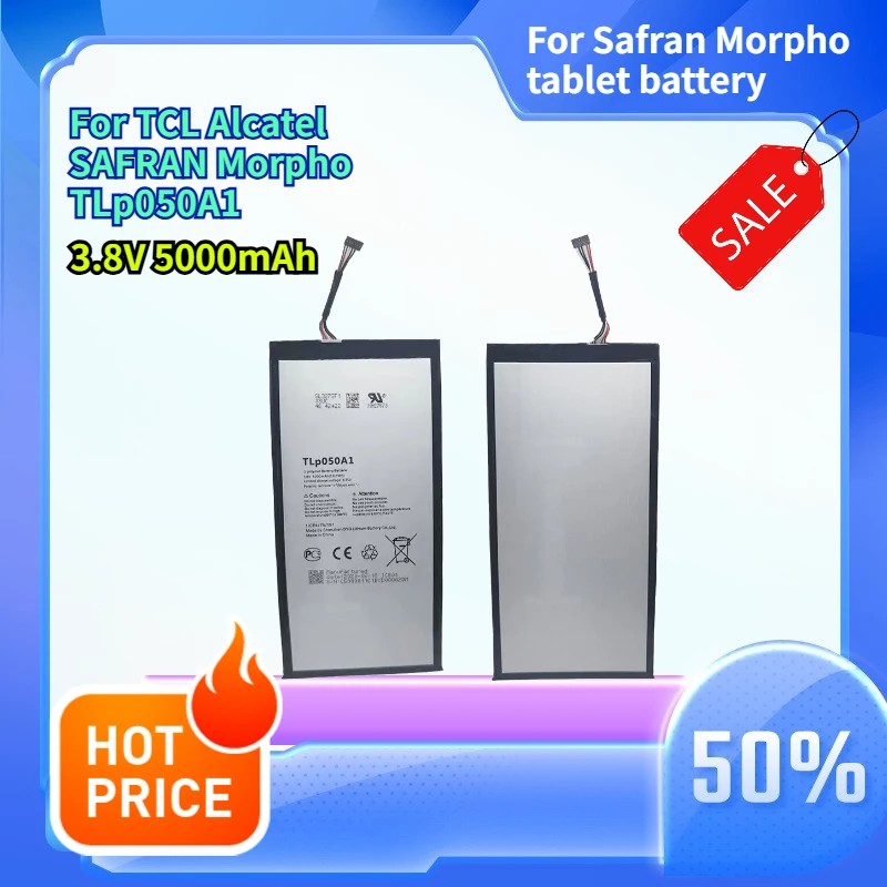 High quality 3.8V 5000mAh For Safran Morpho tablet battery TLp050A1for Alcatel