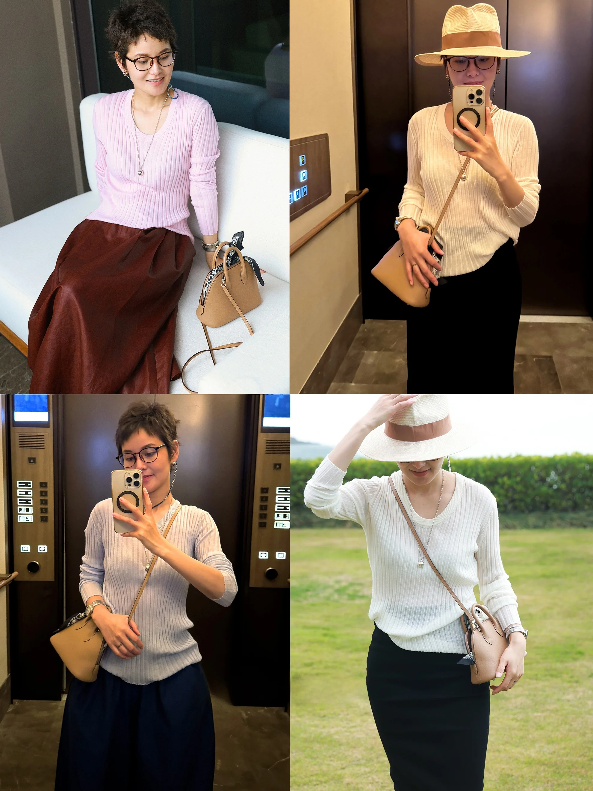 

MsDidion Tuscany 100 Wool U-Neck Texture Slim Fit Long Sleeve Knitted Base Shirt Soft Casual Style Women's Premium Knitwear