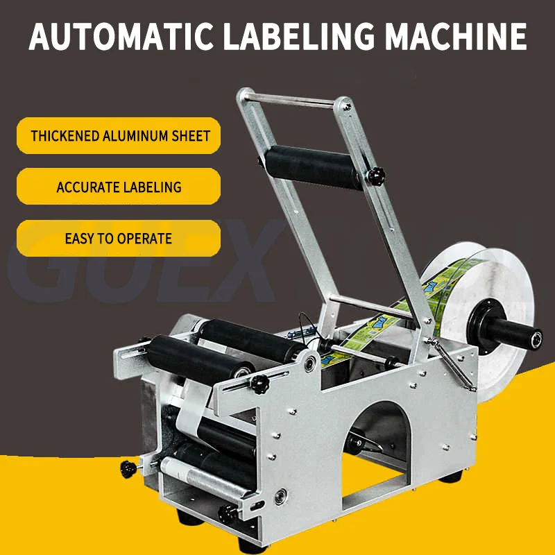 Semi-Automatic Electric Self-Adhesive Beverage Labeling Machine Touch Screen for Small Glass Plastic