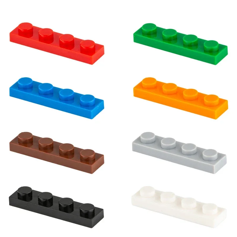 40pcs DIY Building Blocks Thin Figures Bricks 1x4 Dots Educational Creative Size Compatible With 3710 Plastic Toys for Children