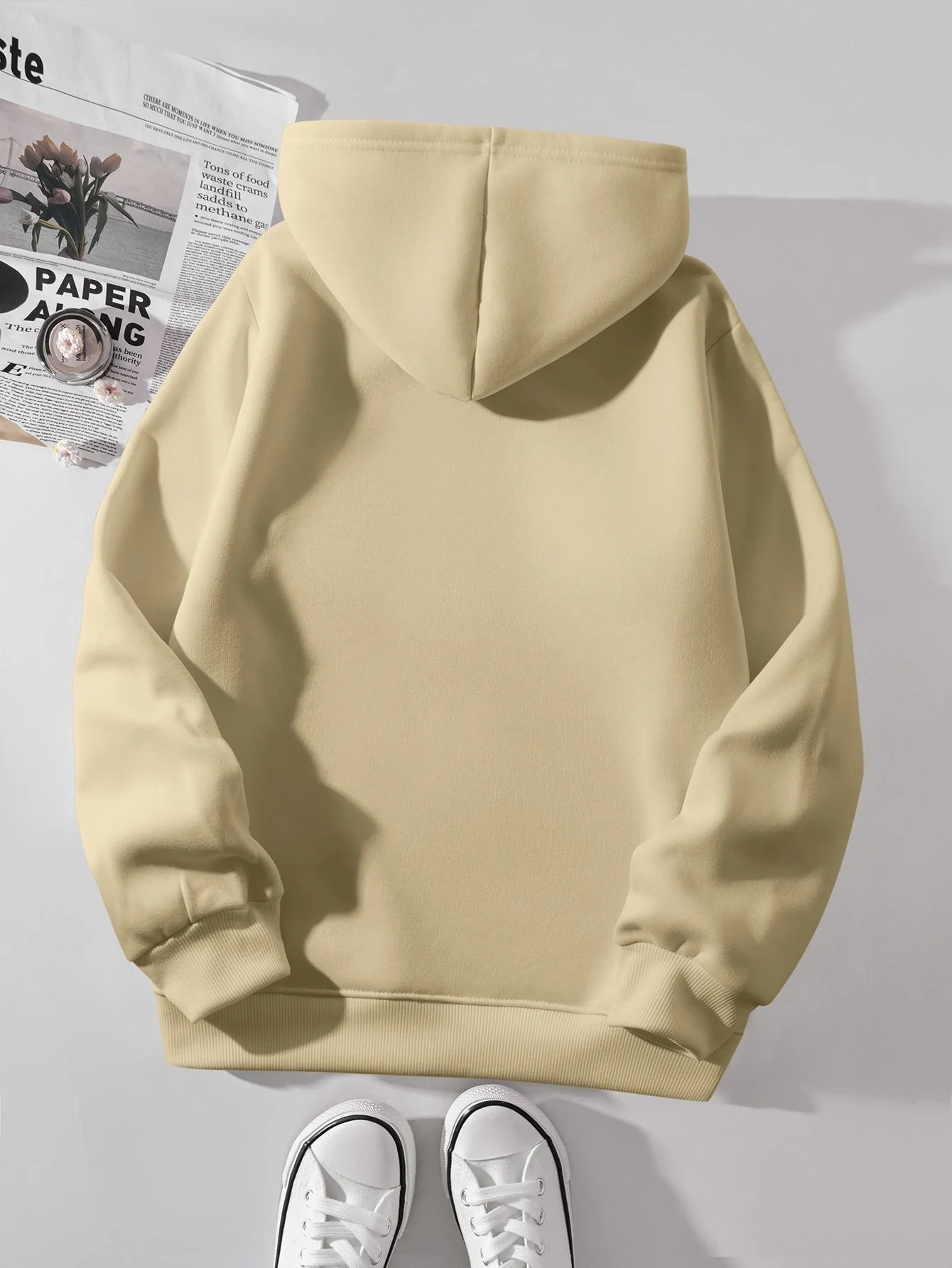 سويت شيرت كاجوال بقلنسوة مع أنا برهان إجابة الله الصلاة طباعة بلوفر بأكمام طويلة مع جيوب تصميم هندسي نابض بالحياة