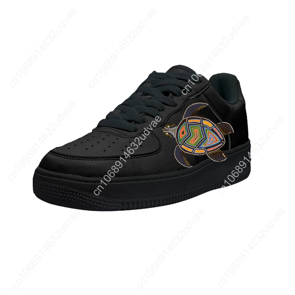 

Australia Aboriginal Turtle Indigenous Art Design Casual Shoes Platform Sneakers Mens Womens Teenager Sneaker Custom Made Shoe