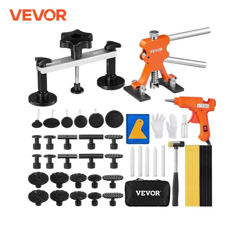 VEVOR 56 PCS Dent Removal Kit Paintless Dent Repair Kit with Lifter Bridge Puller Car Dent Puller for Auto Body Dent Hail Damage