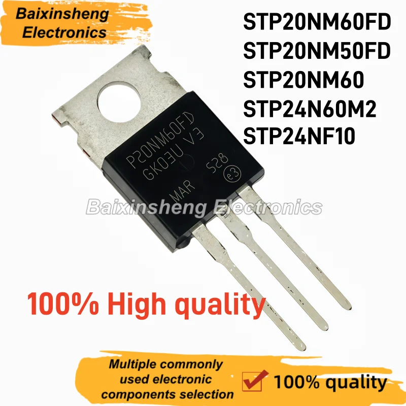 10PCS 100% High Quality STP20NM60FD STP20NM50FD STP20NM60 STP24N60M2 STP24NF10 TO-220 N-channel Field Effect Transistor