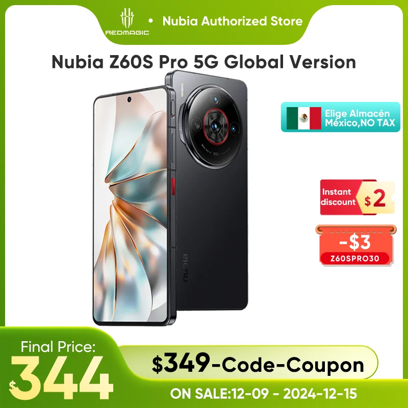 Nubia Z60S Pro Global Version 5G Android Cellphone Snapdragon 8 Gen 2 50MP Triple Camera 120Hz 6.78