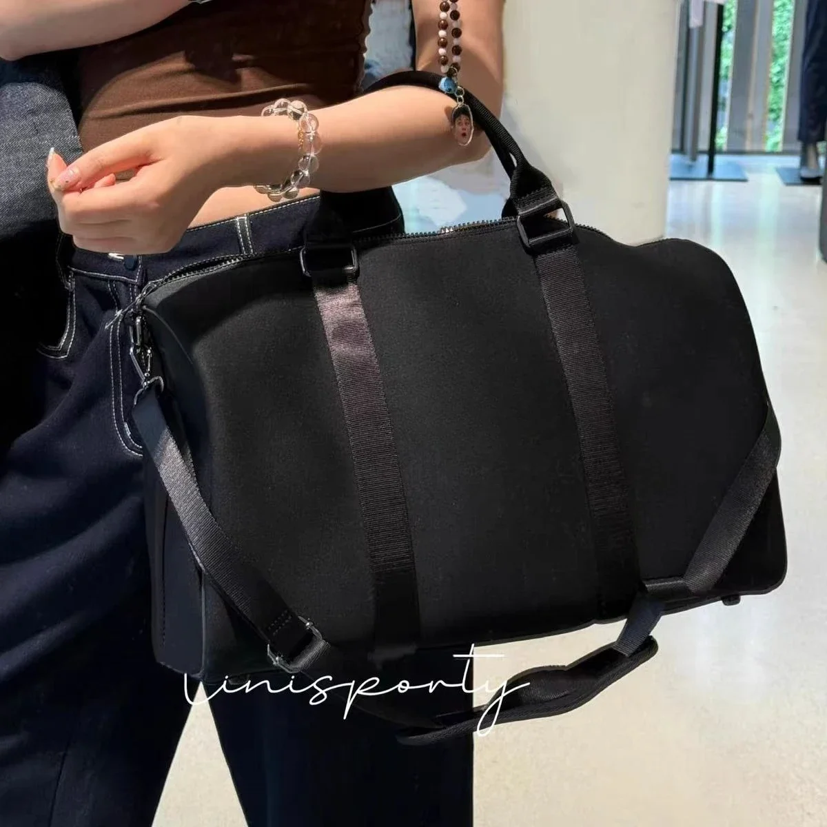 

al Sports Fitness Yoga Storage Handbag Traverse Duffle Side Zipper Luxury Neoprene Creative Stone Outdoor Travel Weekend Bag