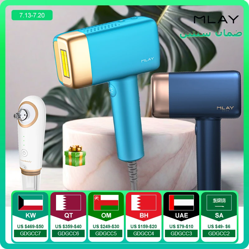 MLAY Laser T14 Permanent Laser Epilator IPL Hair Removal Skin Rejuvenation Women Electric Depilador Male Men 500000 Flash Malay