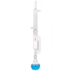 60/150ml/250ml/500ml/1000ml/2000ml Lab Glass Soxhlet Extractor condenser and extractor body with coiled Lab Glassware Kit