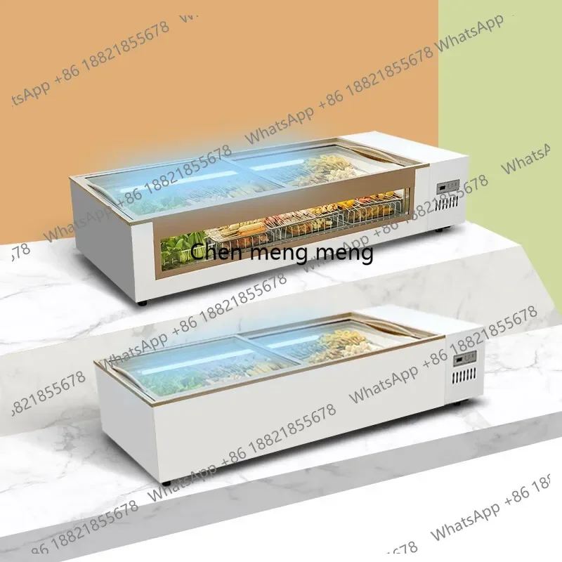 Street Stall Freezer Mobile Refrigerated Display Freezer Fresh-Keeping Horizontal Tricycle Street Stall Refrigerator