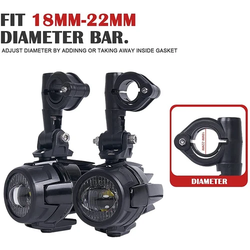 Imagen 2 del producto Lámpara más brillante mejorada para BMW R1200GS F800GS F700GS F650 K1600 luces auxiliares de luz antiniebla para motocicleta 40W 6000K