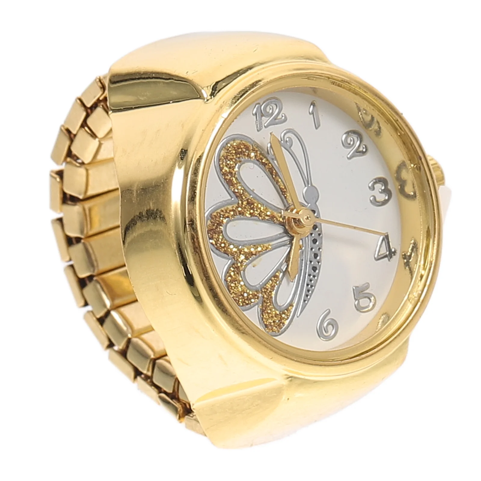 Bekijk legering horloges vlinders ontwerp vinger metalen ringen voor dames sieraden goud