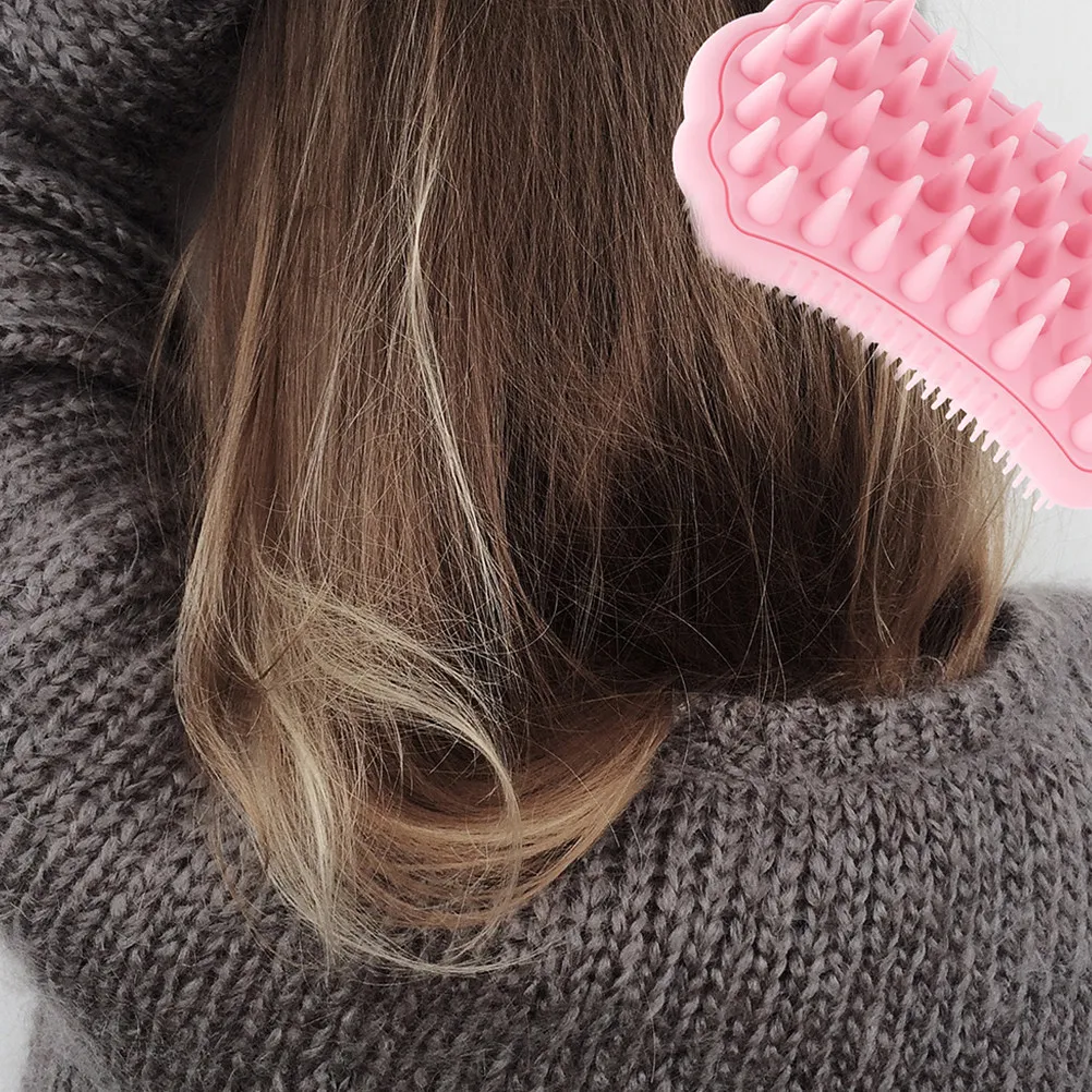 

2Pcs Silicone Scalp Scrubber Massage Brush Soft Hair Scalp Massager Shampoo Tool Shower Bath Exfoliator Cleaner for Men Women