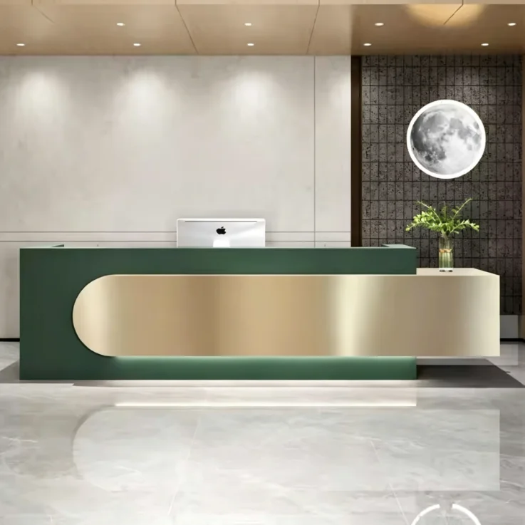 Office Furniture High End - Custom Contemporary Sleek Reception Desk With