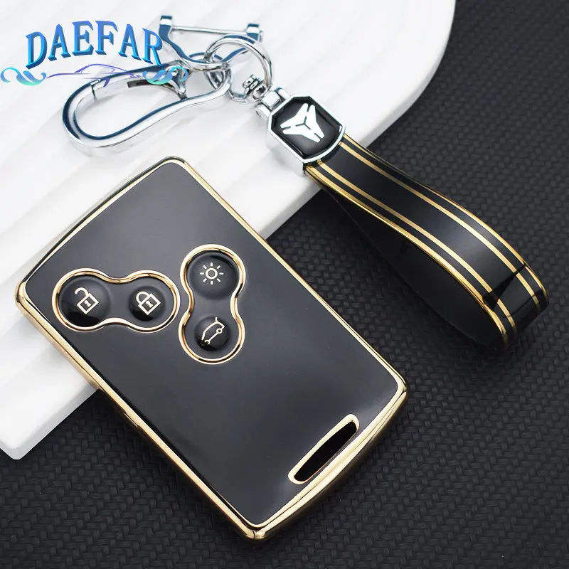 4 Knoppen Nieuwe TPU Autosleutel Case Cover Voor Renault Duster Captur Clio Logan Megane 1 2 3 Koleos Scenic Nema Fluence Zoe Accessoire