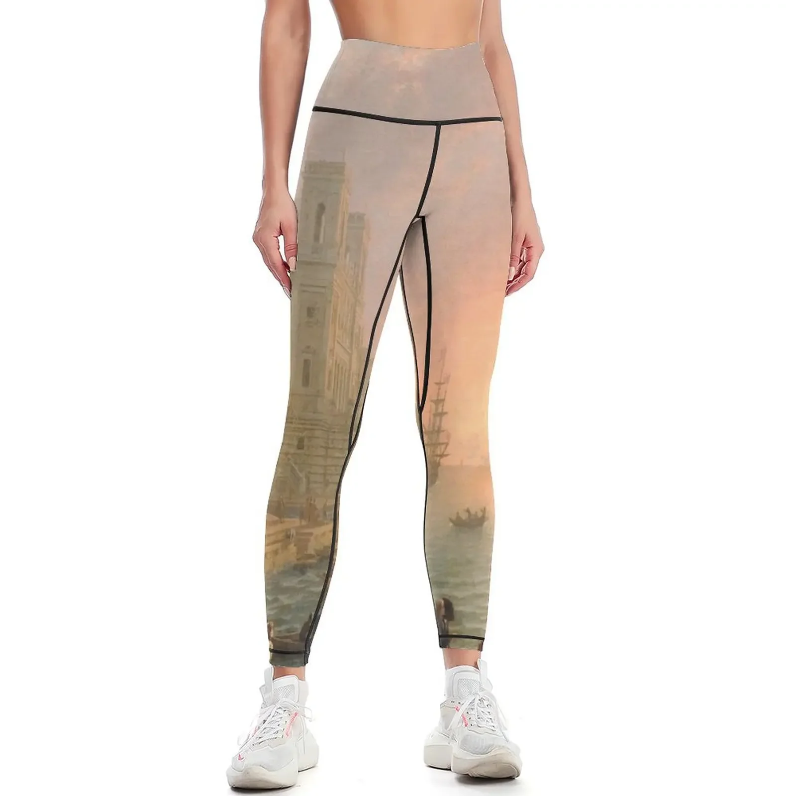 

Seaport at Sunset-Claude Lorrain Leggings sportswear woman gym 2025 for physical active wear legging gym Womens Leggings