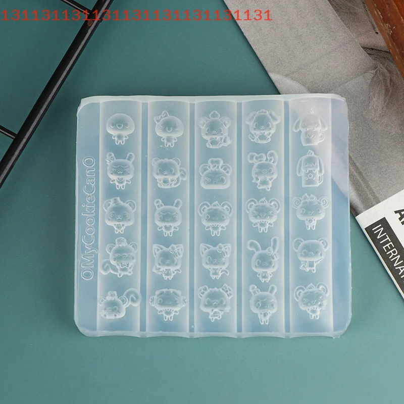 Moldes de silicone para arte em unhas, relevo 3d, desenho animado, animal, coelho, gato, cachorro, design, faça você mesmo, decorações de arte em unhas, modelo de manicure transparente