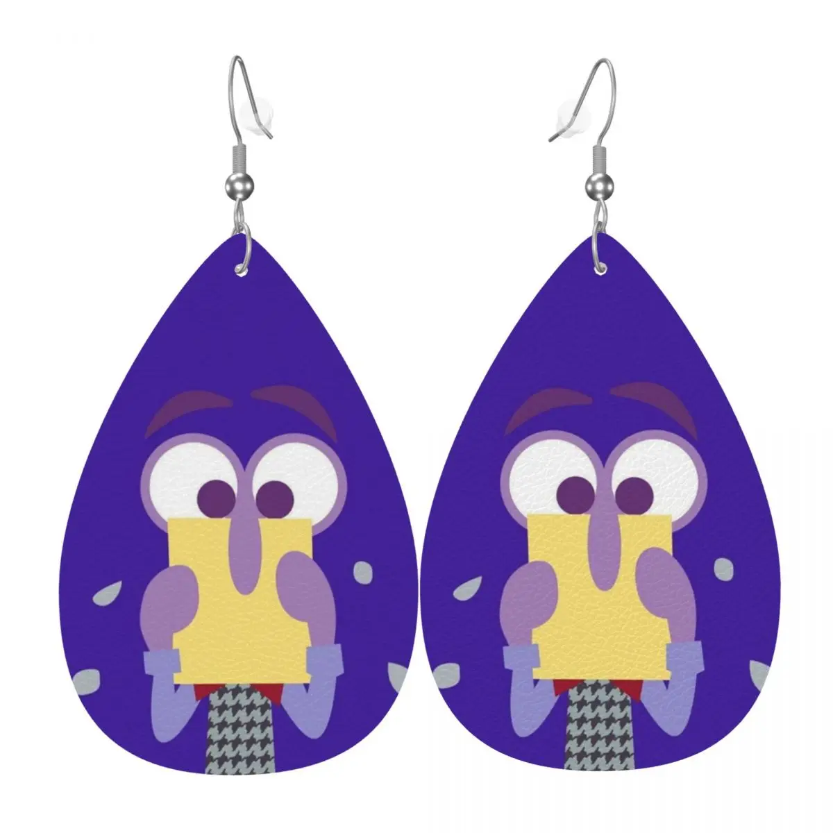 

Кожаные серьги-капли с мультяшным дизайном «Внутри и снаружи» для женщин, модные, легкие, для вечеринок и праздников