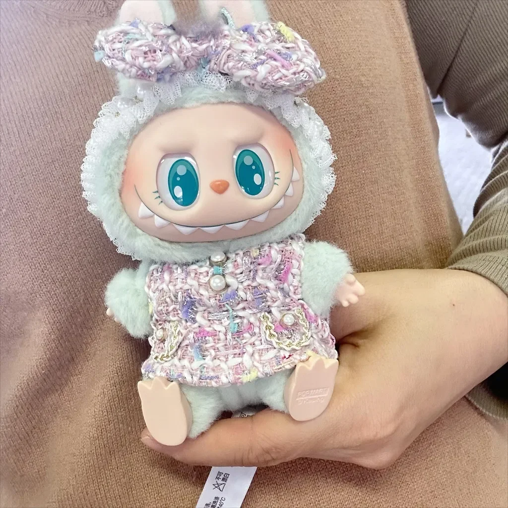 Labubu vestiti per bambole ciondolo gonna marea Accessori Decorazione carina Piccoli panni per labubu 17 cm