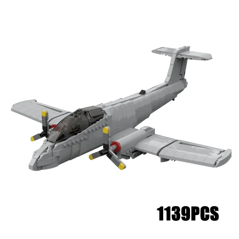 Moc Bouwstenen Militair Model De IA-58 Pucara-Jagertechnologie Modulaire Blokken Geschenken Speelgoed Voor Kinderen Diy Sets Assemblage