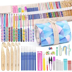 116PCS Crochet Hooks Sets Ergonomic Crochet Hooks Kits with Bag and Crochet Needle Accessories DIY Crochet Needles Kit for Adult