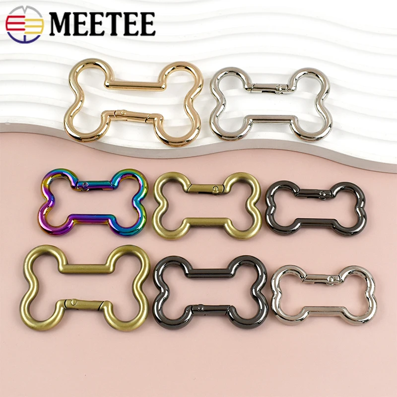 

2/5/10Pcs Meetee 20-38mm Metal Bone Rings Buckle Spring Hook Ring for Keychain Carabiner Clips Bag Strap Belt Clasp Accessories